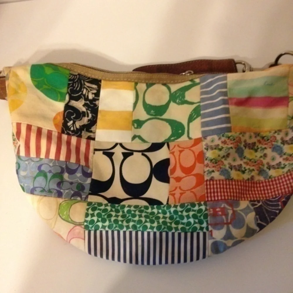 Coach vintage y2k patchwork multicolor hobo bag